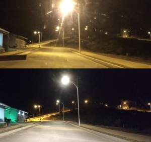 antes e depois LED